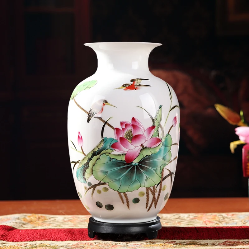 

Ceramic Chinese Vase Decoration Living Room Flower Arrangement Dried Flower Modern Home Decoration Small Handicraft Equipment