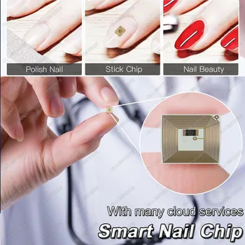 Nail Art Chip intelligente nascosto Gadget indossabili multifunzionali Nessuna ricarica Rilevamento NFC Chiamante virtuale Emergenza SOS Android iOS
