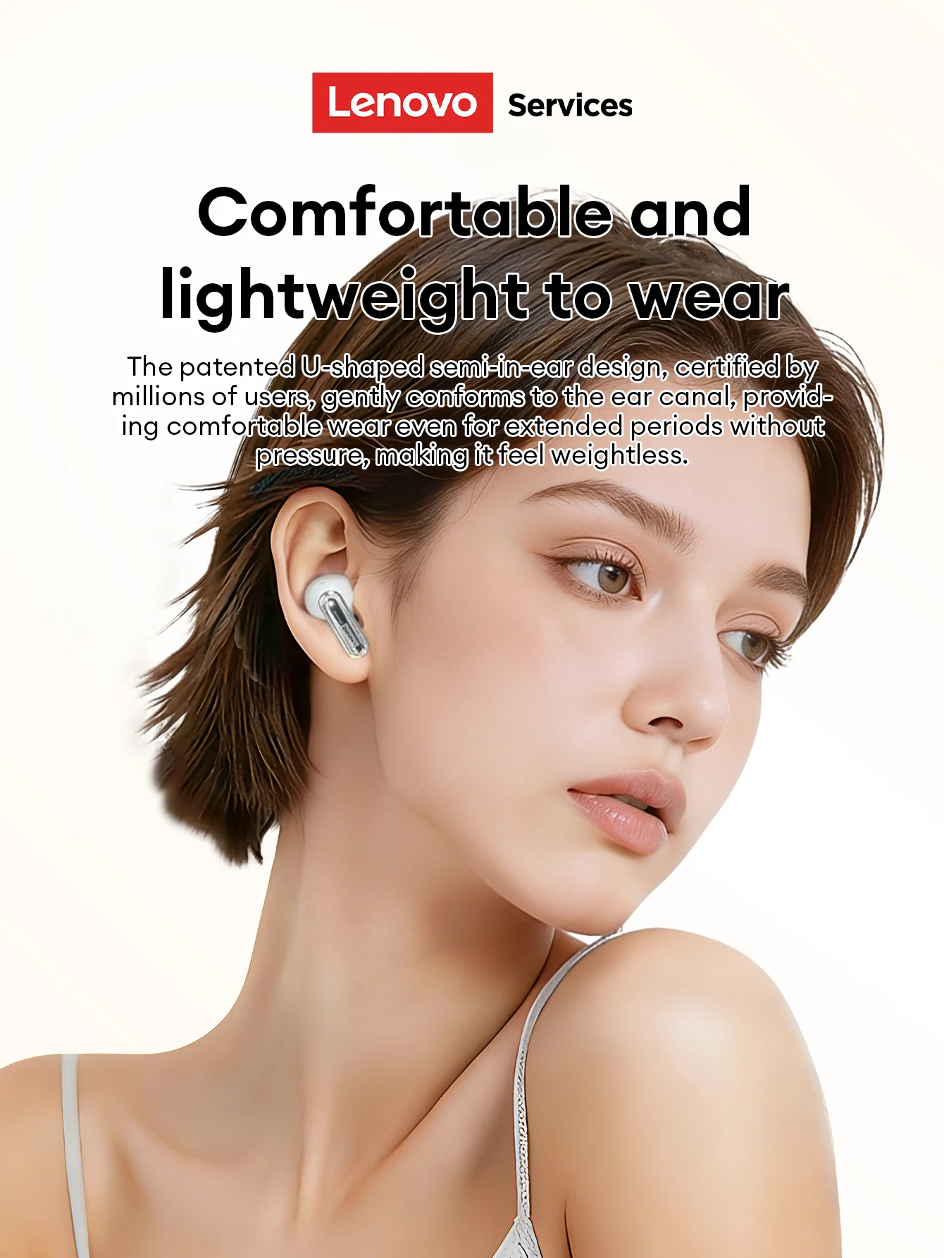 Original Lenovo Le23new Bluetooth Earphones Wireless Headset Tws Touch Control Earbuds Hifi Headphone Waterproof Mic Earbuds, Alina Gadgets