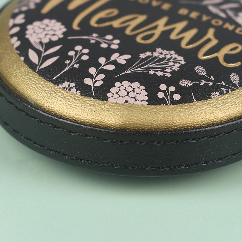 1.5m Portable Retractable Vintage PU Leather Mini Tape Nostalgia Measure Ruler Retro Sewing Centimeter Inch Roll Tape tape measure