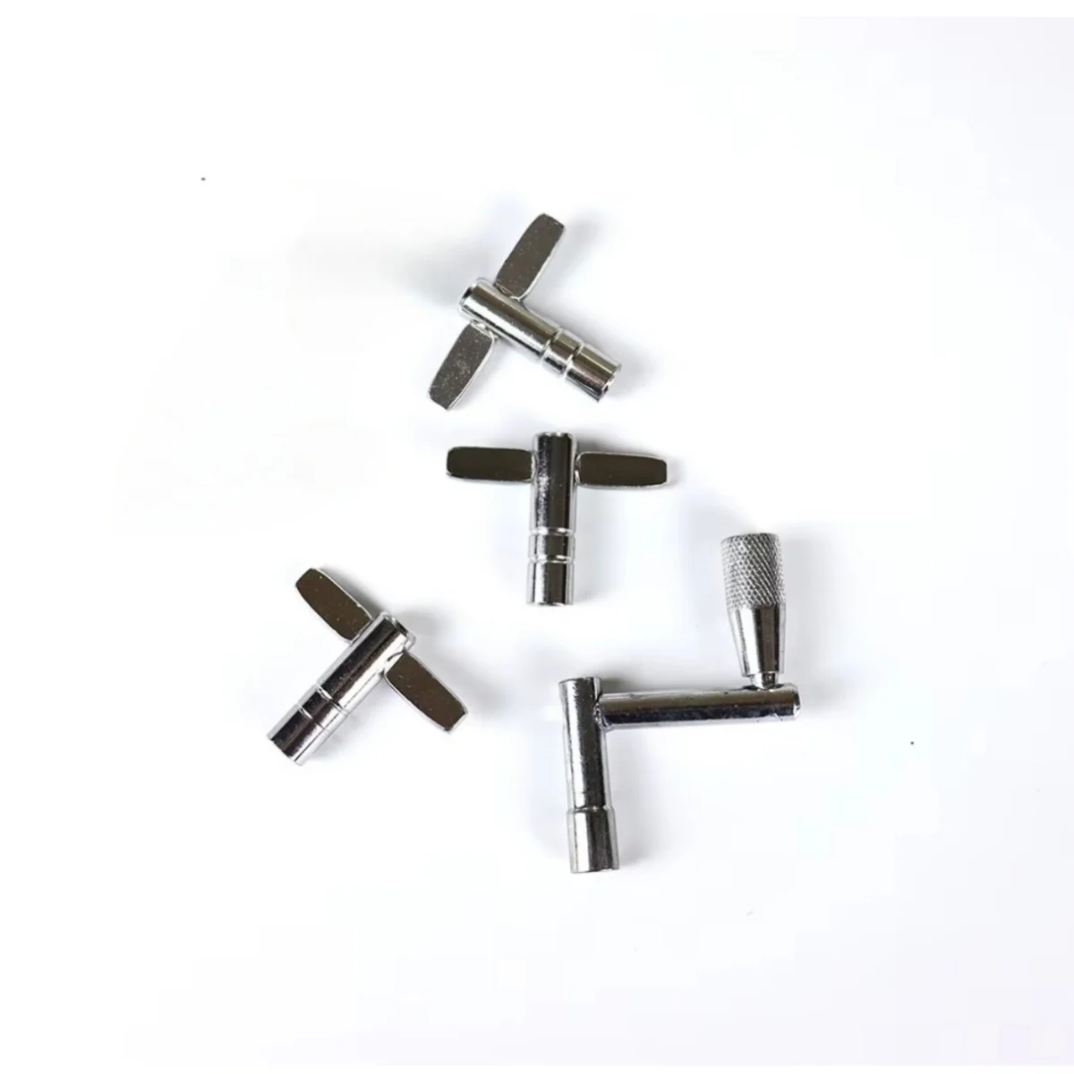 3er-Pack T/Z-förmiger Wippschlüssel für Trommel, silbrig, schnelle Demontage und Installation, universelles Schlagzeug-Set, Schraubenschlüssel, Teile und Zubehör – Detail 6