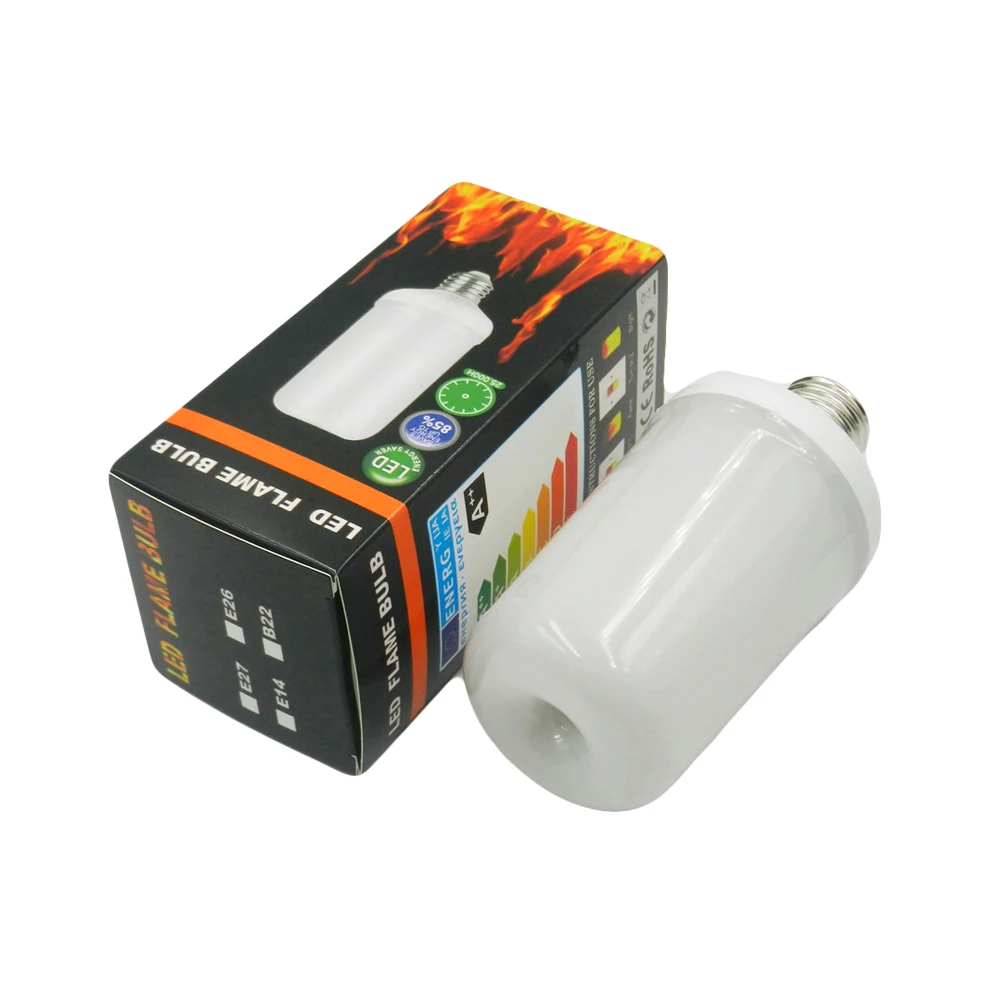 Lampadina A Fiamma Led 9W E27 Ac85-265V Lampada A Effetto Fiamma 4 Modelli Lampadine A Emulazione Tremolante