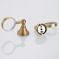 ทองเหลืองสีบรอนซ์ฮาร์ดแวร์ห้องน้ําจี้สีโบราณผู้ถือถ้วยเดียวห้องน้ําถ้วยน้ํายาบ้วนปากอุปกรณ์ห้องน้ํา 4