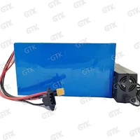 Batterie au lithium GTK 36v 25ah 30ah lifepo4 avec cycle profond BMS, longue durée de vie pour véhicules électriques et scooters 500W 1000W 3