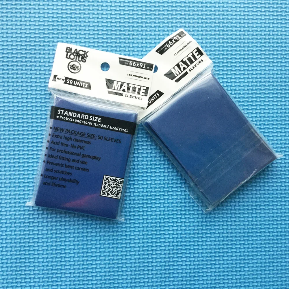50 PCS Dark Blue Matte Card Sleeves – Premium Protection for Trading and Playing Cards