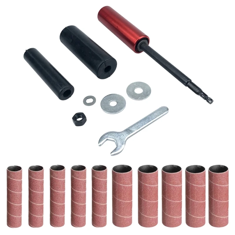 

Sanding Drums Kits Drum Sander for Drill Sanding Band Sleeves and Drum Mandrels for Rotary Tool 120 Grit
