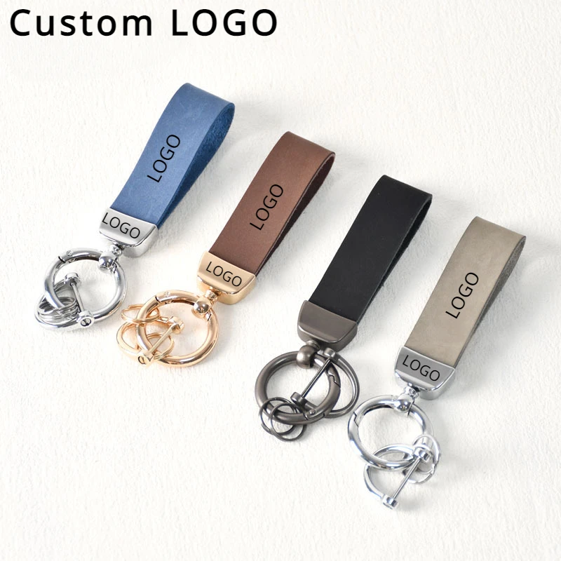 

Customized Matte Suede Leather Keychain for Men and Women Car Logo Metal Key Chain Pendant Laser Engrav Retro Vintage Keyring