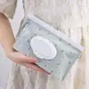 Wet Wipes Bag Portable Baby Wet Wipe Pouch Wipes Holder Case Flip Cover Snap Reusable Wet Wipe Bag Outdoor Useful Tissue Box 5