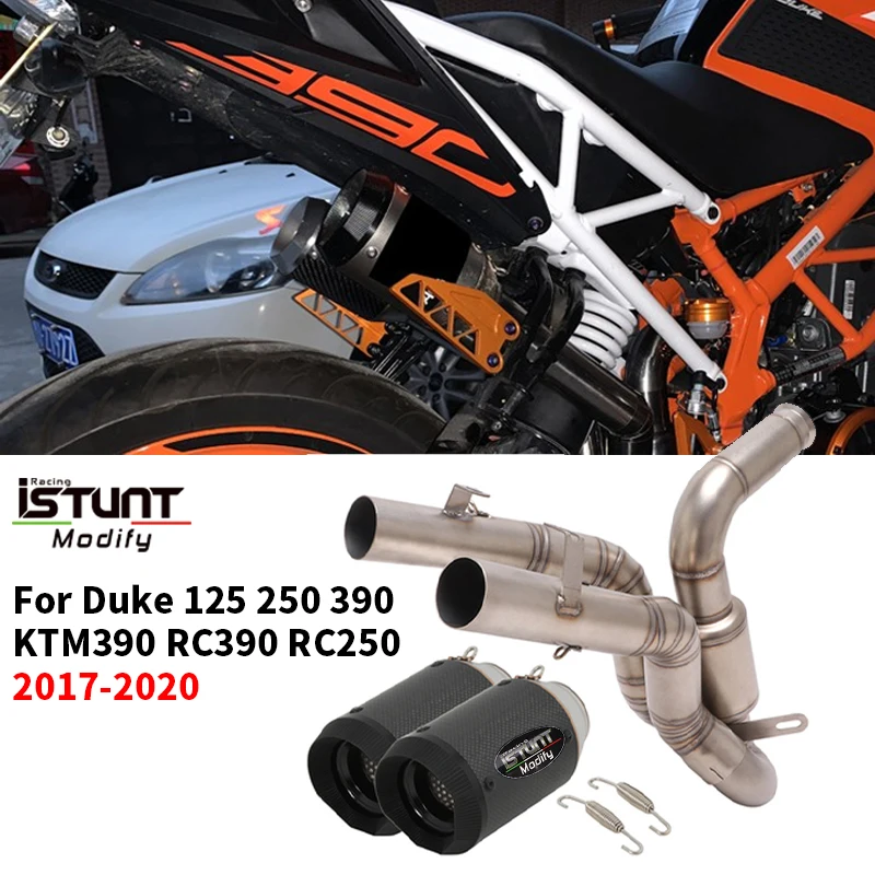 thumbnail image 2 of Exhaust Middle Pipe For KTM Duke 250/390 & RC390 2017-2018 - Stainless Steel 2 of 12