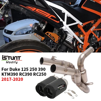 Motorcycle Exhaust Escape Moto System For Duke 125 250 390 KTM390 RC390 RC250 2017-2020 Mid Link Pipe High Position With Muffler