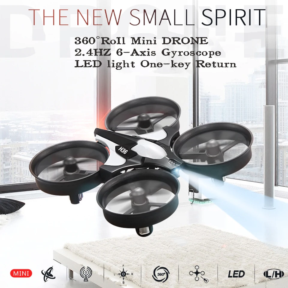 JJRC H36 Mini RC 2,4G Drohne, 6-Achsen-Headless-Modus, Kollisionsvermeidung, 360°-Flip-Funktion, Quadcopter_voghion.com