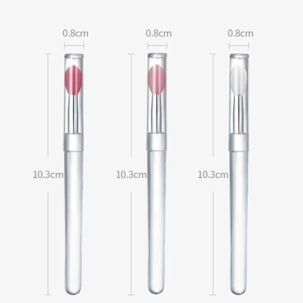 Hot sale Crystal Handle Portable Applicator Flexible Lipstick Lip Brushes
