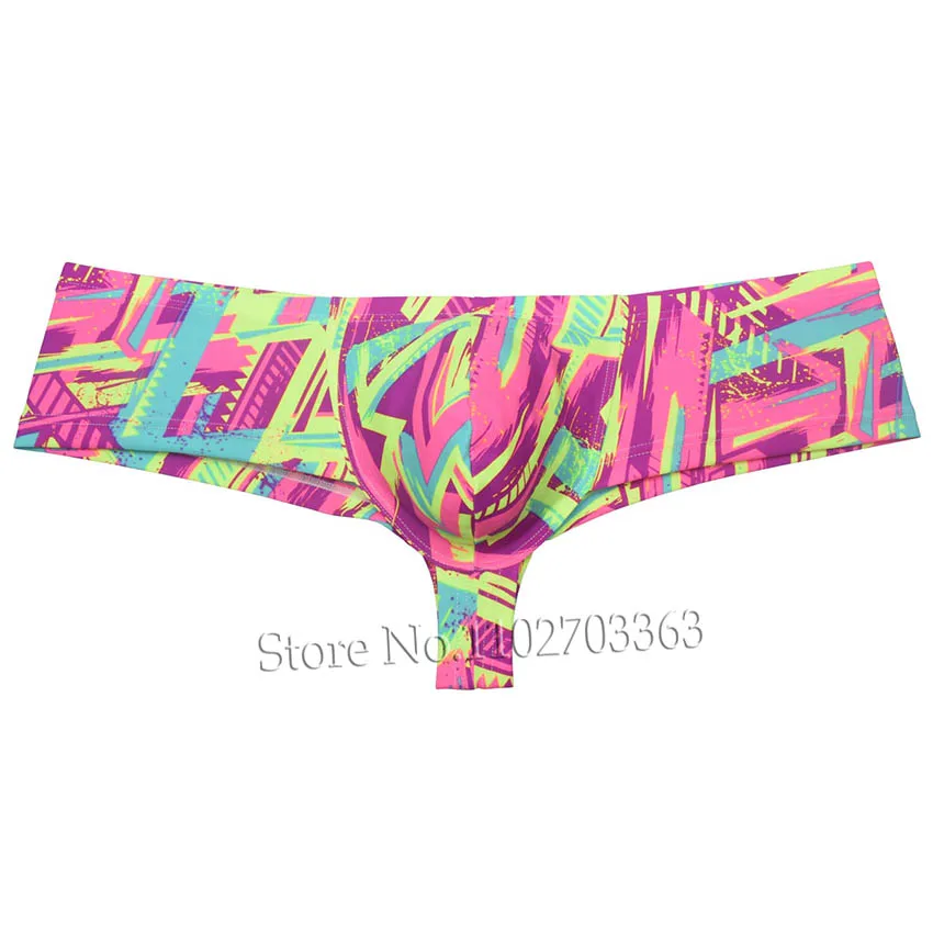 Mens Cheeky Panties Bulge Pouch Boxers Briefs Underwear Skimpy Hipster Bikini Trunks Fashion Beachwear