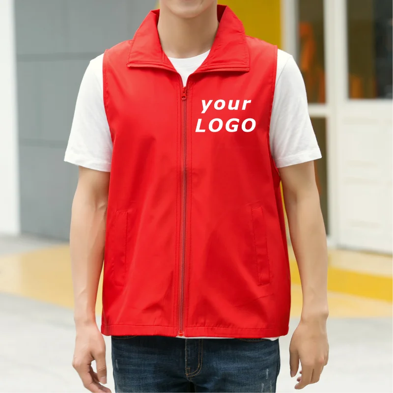 Summer New Style Sleeveless Thin Breathable Vest Event Volunteer Vest Universal Men And Women Customized Company Brand Logo 4xl