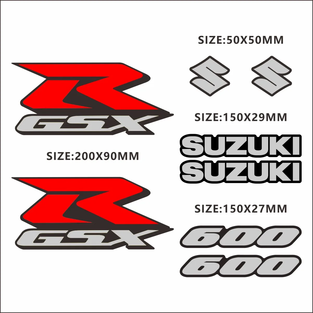 Ű GSXR ƼĿ Į 600 750 1000 ΰ Ʈ, GSX R ũ  ŰƮ