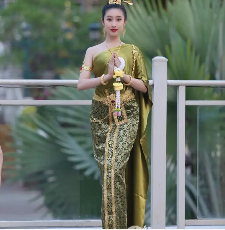 

Thai Tradition Dress Women Summer Beauty Salon Hotel SPA Technician Suit Not Jewelry