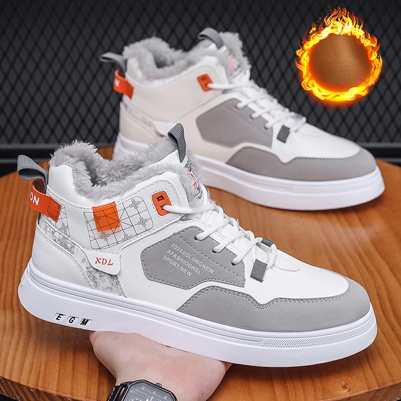 

Men Winter Boots Men Snow Boots Winter Warm Leather Waterproof Men Sneakers Outdoor Breathable Hiking Boots Work Shoes Bota Neve