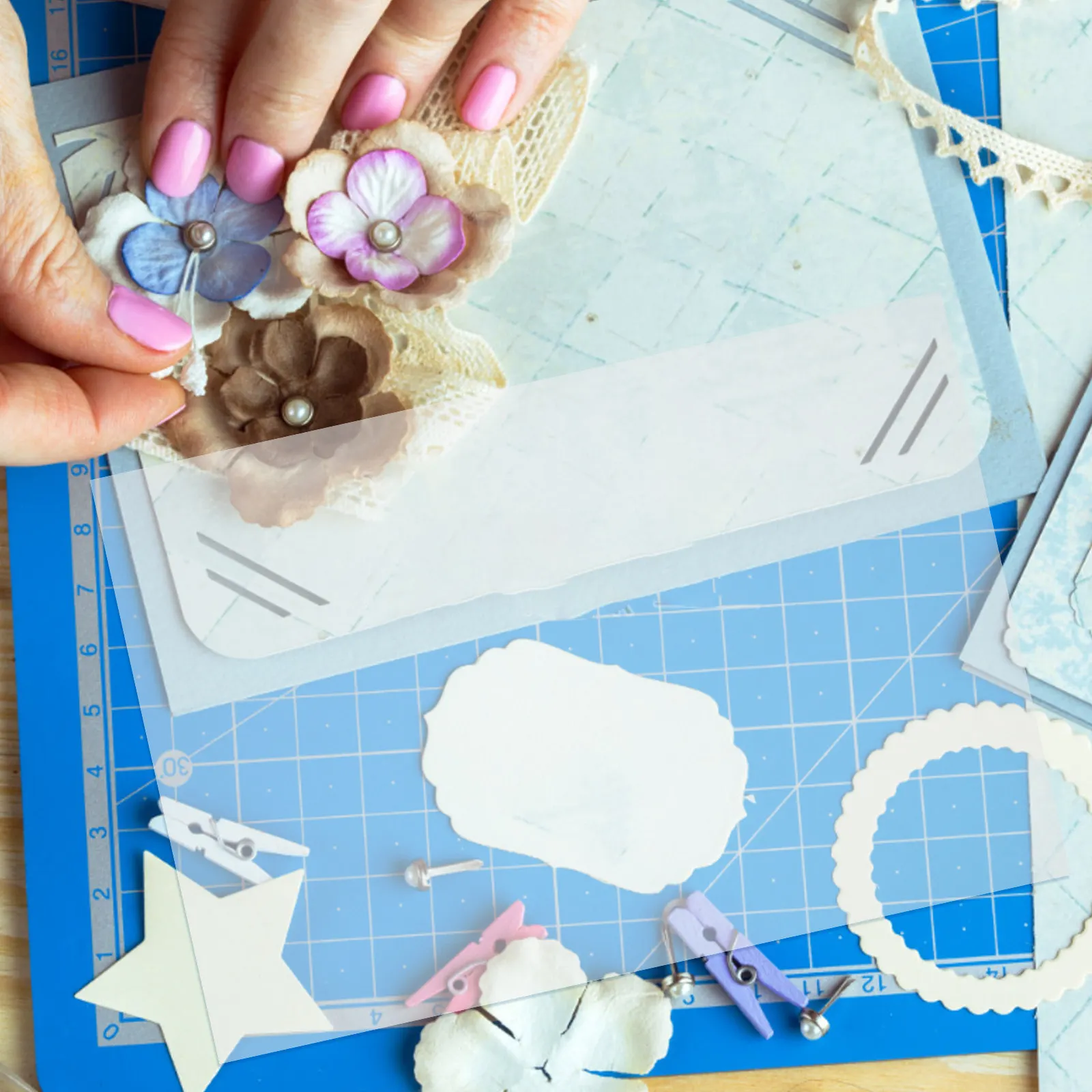 10Pcs 열 수축 재료 DIY 공예용 수축 시트 수공예품 공급 열 수축 필름 시트 스크래치 방지