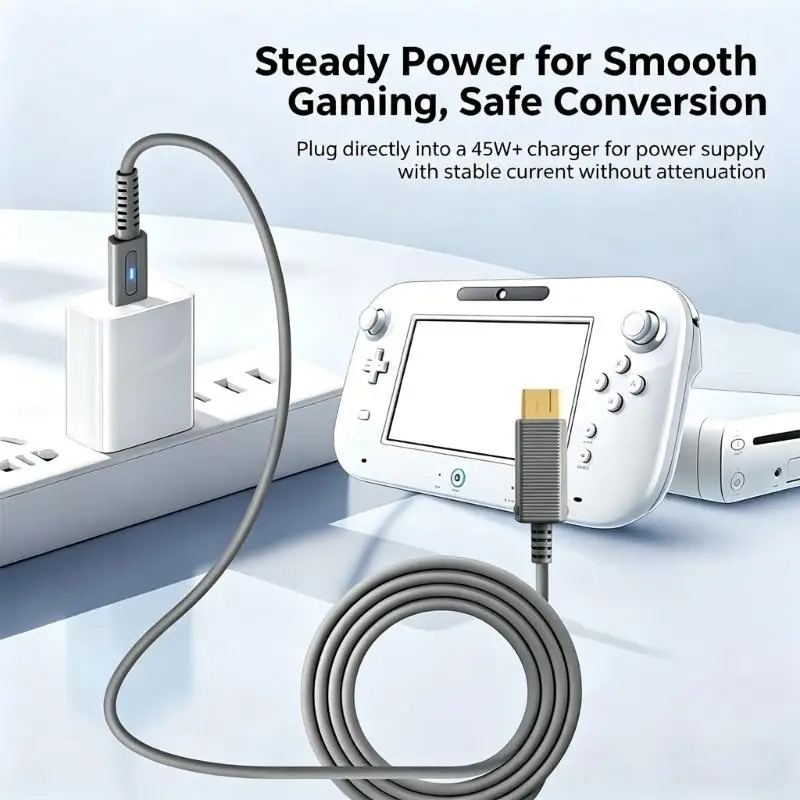 1.8M USB 유형 C-전원 케이블 회색 PVC 충전기 게임 콘솔 용 와이어 게임 액세서리 충전 와이어 코드 D2RC