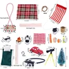 1Pc/1Set Mini Christmas Elf Doll Hammock Swing Sleeping Bag Miniature Outdoor Camping Bonfire Scene Simulation Telescope 5
