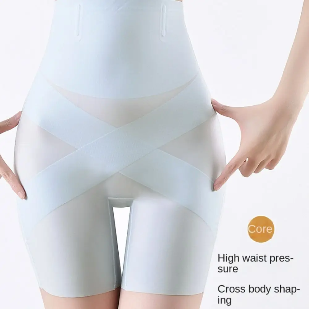 Seamless Women Panties Hips Lift High Waist Belly Control Ultra Thin Women Shapewear Cross Connection Strong Elasticity