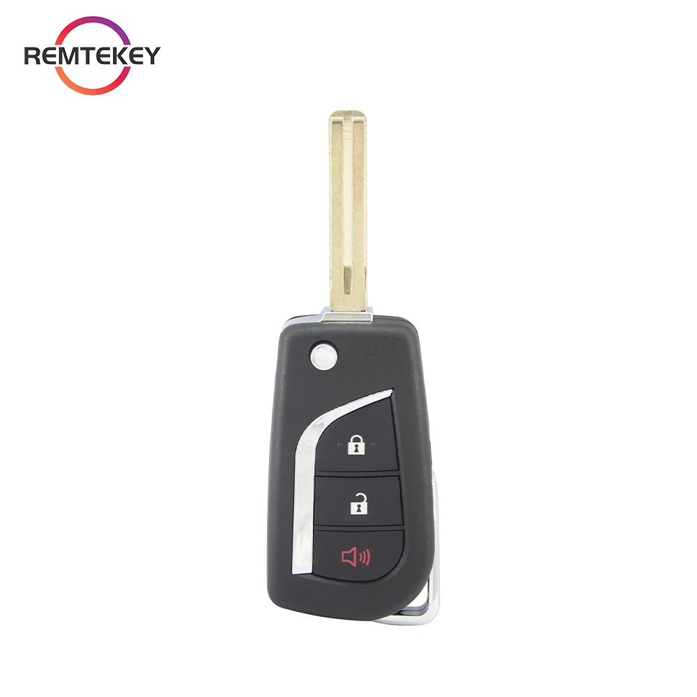 REMTEKEY Smart Flip Car Key Remote Control B41TA/HYQ12BFB TOY43/TOY48 Blade 315/434Mhz H Chip for Toyota Hilux YARIS Camry 4buttons smart remote key case for toyota prius avalon corrlla camry prius rav4 key shell with uncut blade toy40 toy48 blade