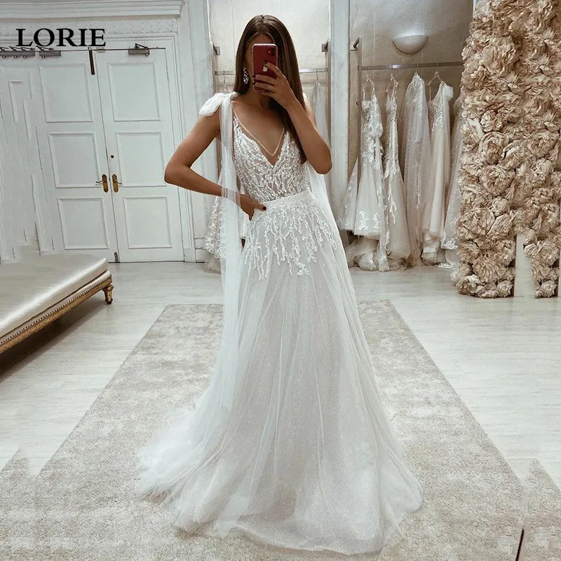 

Платье Свадебное ТРАПЕЦИЕВИДНОЕ цвета слоновой кости с V-образным вырезом и бантом