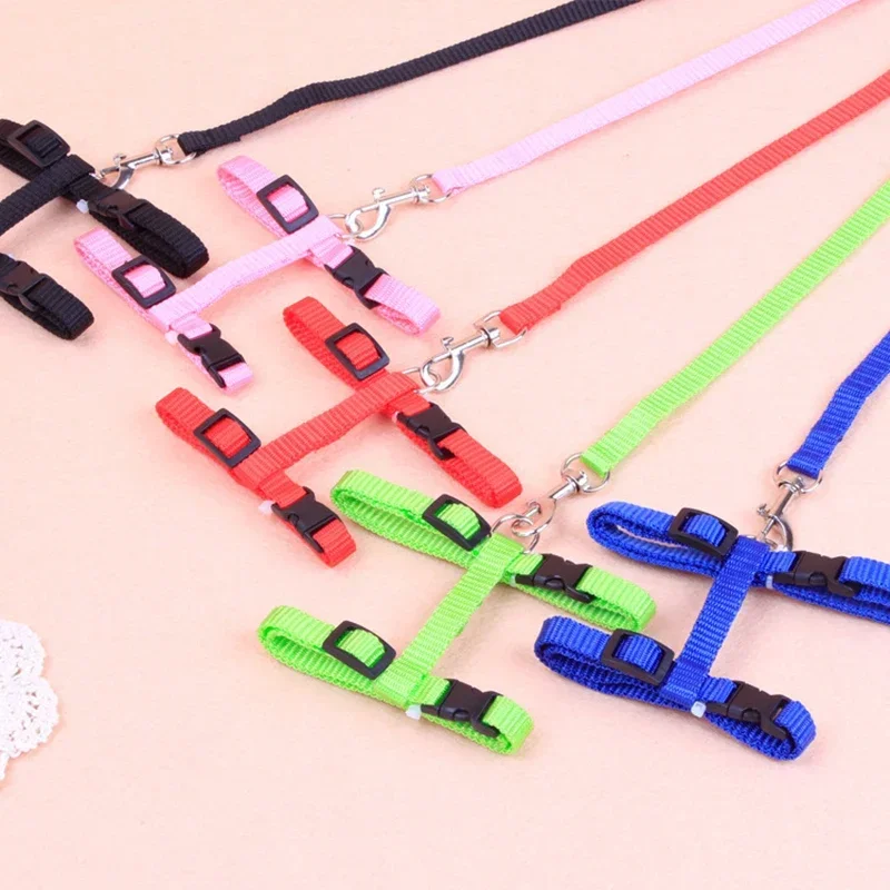 1PC Cat Collar Harness Leash Adjustable Nylon Pet Traction Cat Kitten Halter Collar Puppy Dog Cat Product Small Pet Harness Belt