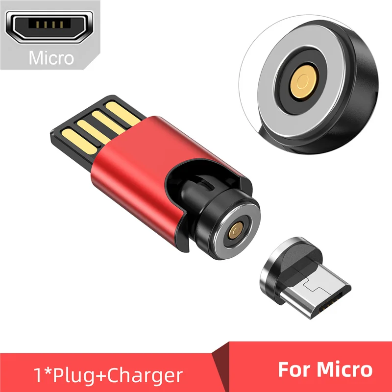 usb female to phone jack adapter USLION 540 Degree Rotating 3in1 Mini Magnetic Charger For Huawei Xiaomi OPPO Samsung Cable USB Mobile Phone Universal Charging iphone to hdmi converter Adapters & Converters