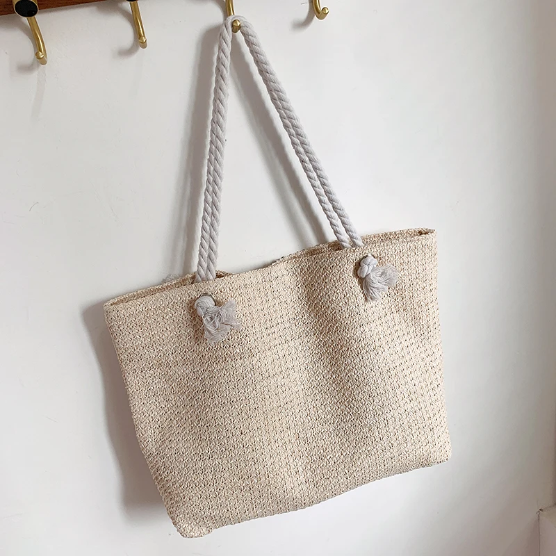Sac sous les bras en paille tissé à la main pour femmes, sacs