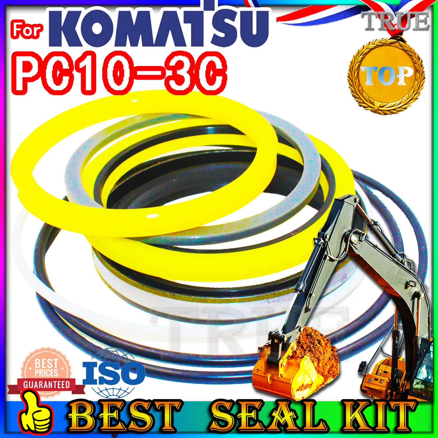 

For KOMATSU PC10-3C Oil Seal Repair Kit Boom Arm Bucket Excavator Hydraulic Cylinder PC10 3C Digger Clamshell Shovel Adjust Gear
