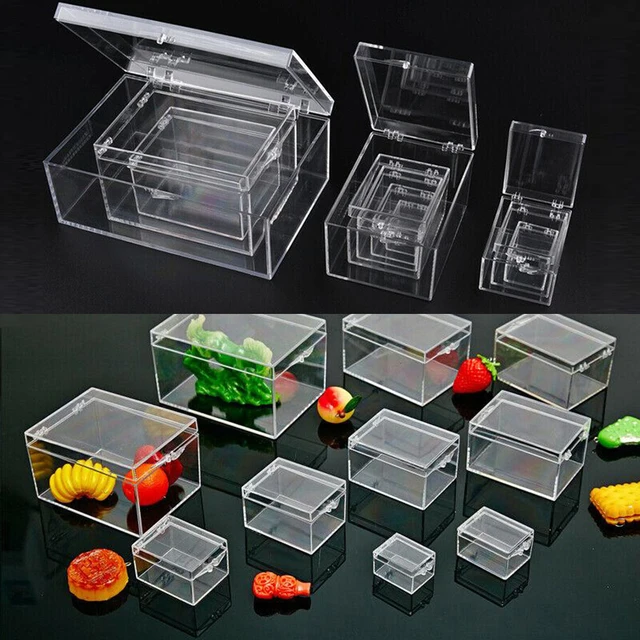 Clear hard 2024 plastic box