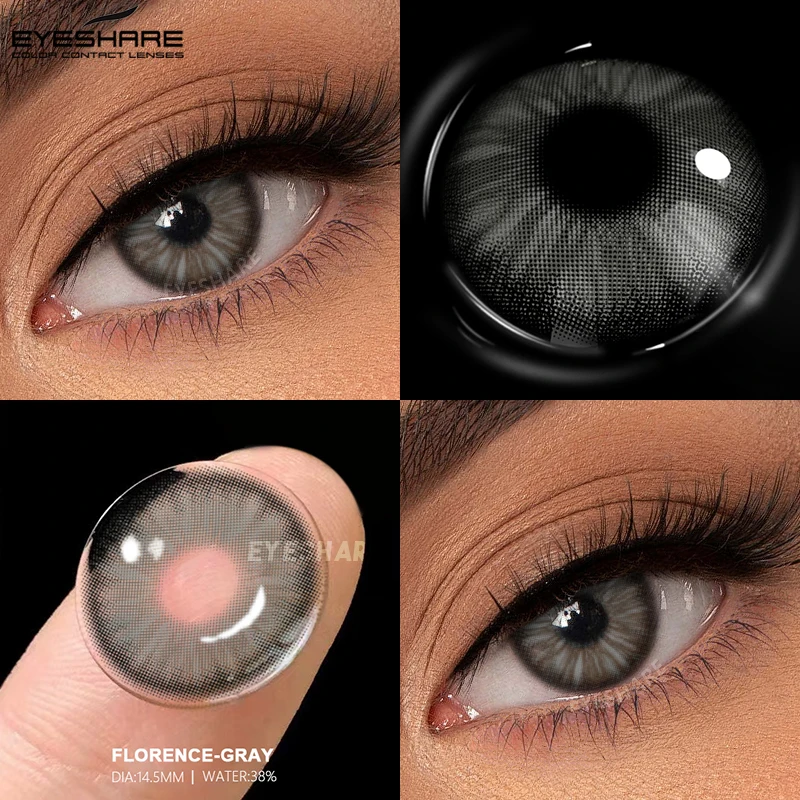 EYESHARE 1 Paar Kontaktlinsen in natürlicher Farbe, schöne Pupillenlinse für Augen, kosmetische braune Kontaktlinsen, blaue Linsen, jährliche Verwendung – Detail 24