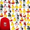 Christmas Theme Rubber Ducks  Funny Ducks Pool Set Water Toys Party Favors Bathtub Toys For School Carnivals Outdoor Play 1
