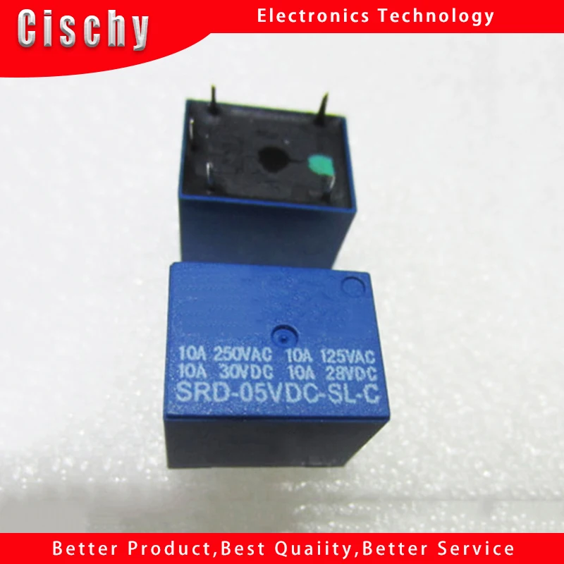 

1 шт./лот 5 В DC реле питания SRD-05VDC-SL-C T73-5V 5Pin PCB тип в наличии