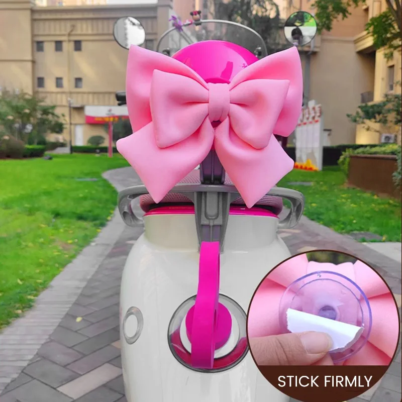 Cute Bow Helmet Modeling Motorcycle Helmet Decoration Polyester Cotton Bowknot Universal Electric Bike Vehicle Decor Girls Gift