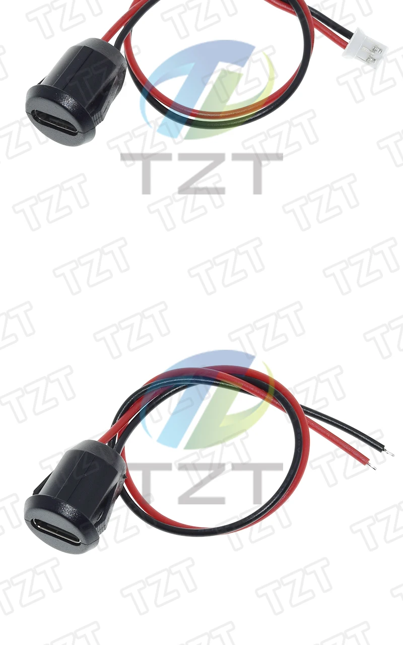 2/5/10 Stück 2-Pin USB-Stecker Typ-C Wasserdicht mit Buchse Schnellladeanschluss Ladeport USB-C Ladegerät Stecker Buchse – Detail 7