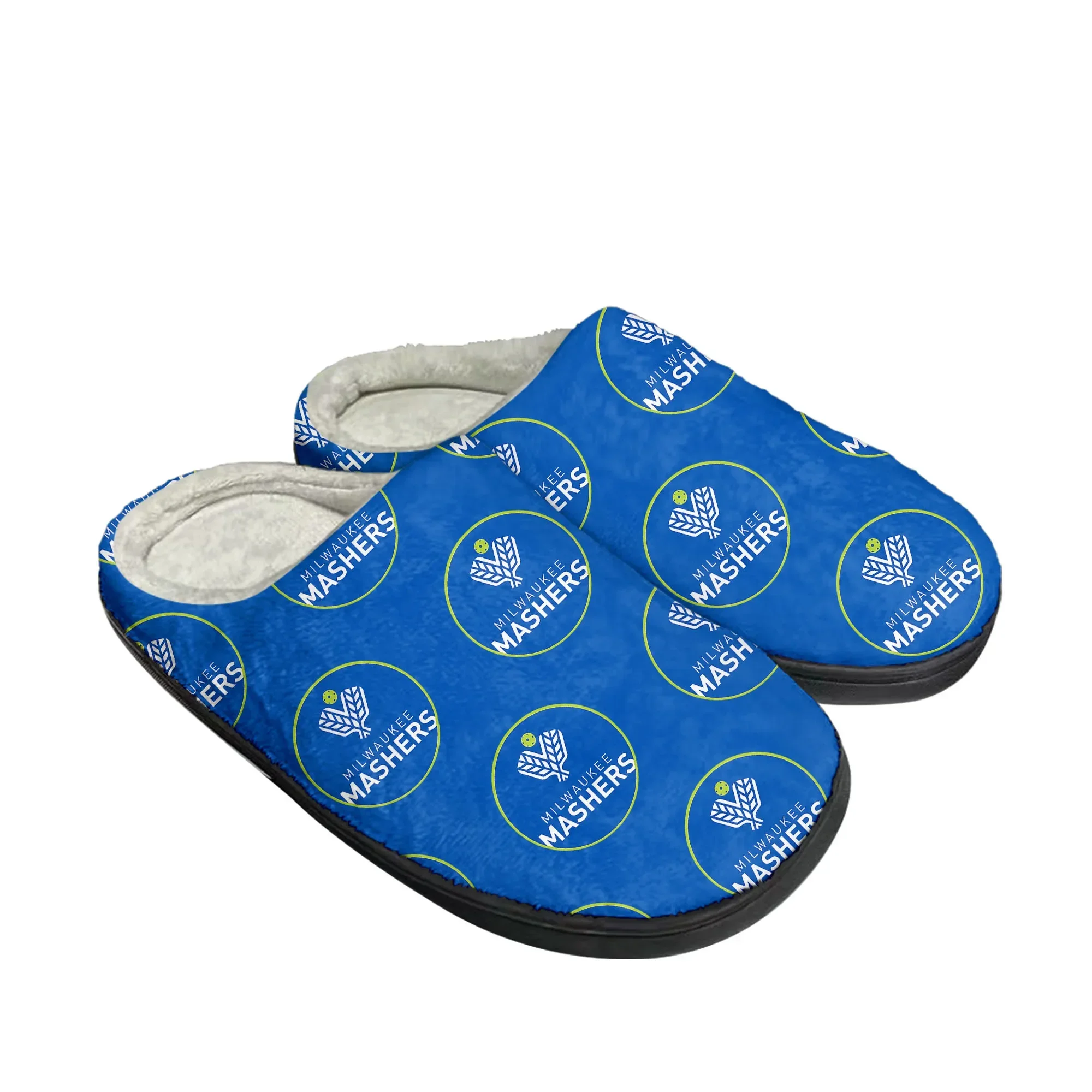 MILWAUKEE MASHERS pickleball Home Cotton Slippers Mens Womens Plush Bedroom Casual Keep Warm Shoes Thermal Indoor Slipper DIY