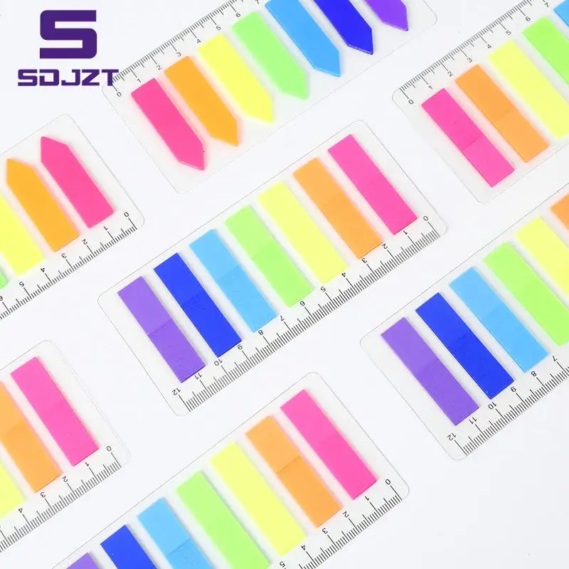 

125pcs/set Morandi Transparent Fluorescent Index Tabs PET Arrow Flags Sticky Note For Page Marker Planner Stickers Office School