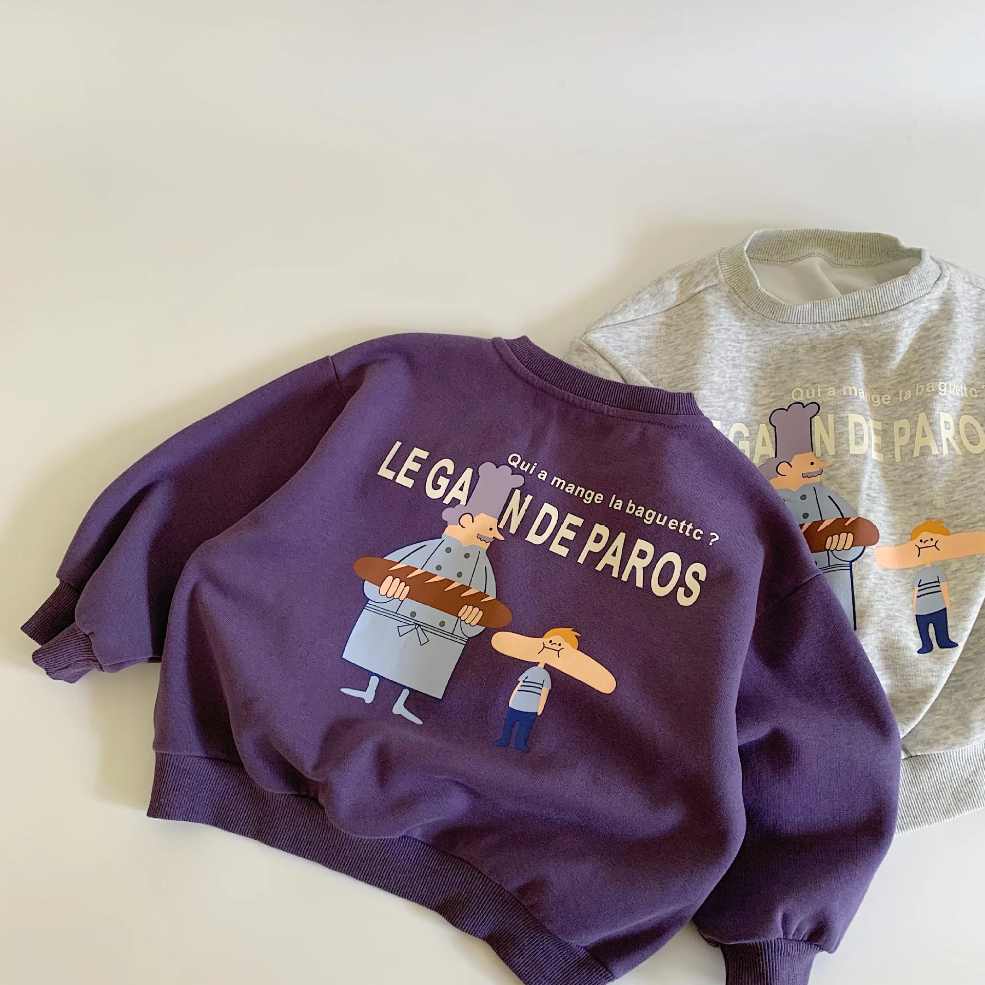 Frühling Herbst Kinder Sweatshirts 2-10 Jahre Jungen Mädchen Cartoon-Print Pullover Trainingsanzug Oberteile Koreanische Kleinkinderbekleidung für Kinderkleidung – Detail 1