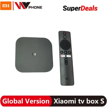Global Xiaomi Mi TV Box S 4K HDR Android TV 8.1 Ultra HD 2G 8G WIFI Google Cast Netflix IPTV Set top Box 4 Media Player 1