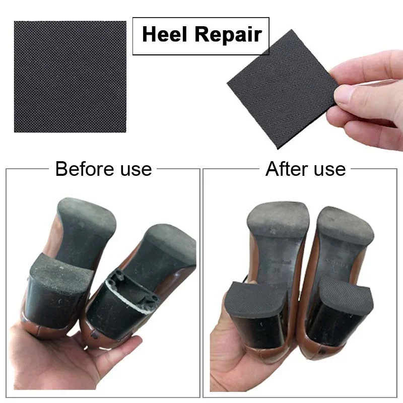 

Heel Shoe Soles for Repair Outsole Rubber Insoles Anti Slip Protector Cover Replacement Patch Bottom Wear-resistant Square Sheet