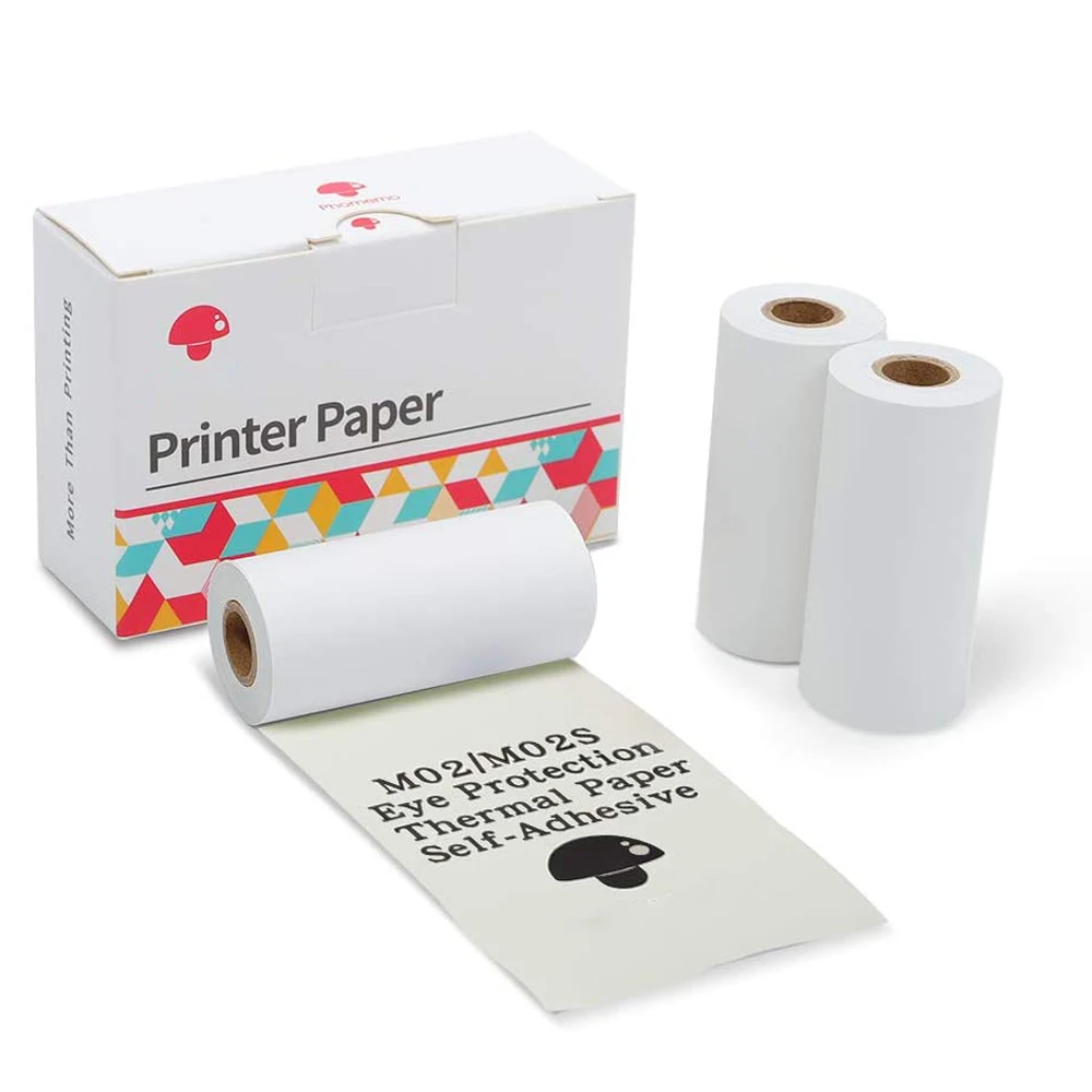 Eyes Protection Beige Thermal Paper for M02 Pocker Printer, 50mm x 3m, Diameter 30mm, 3 Rolls