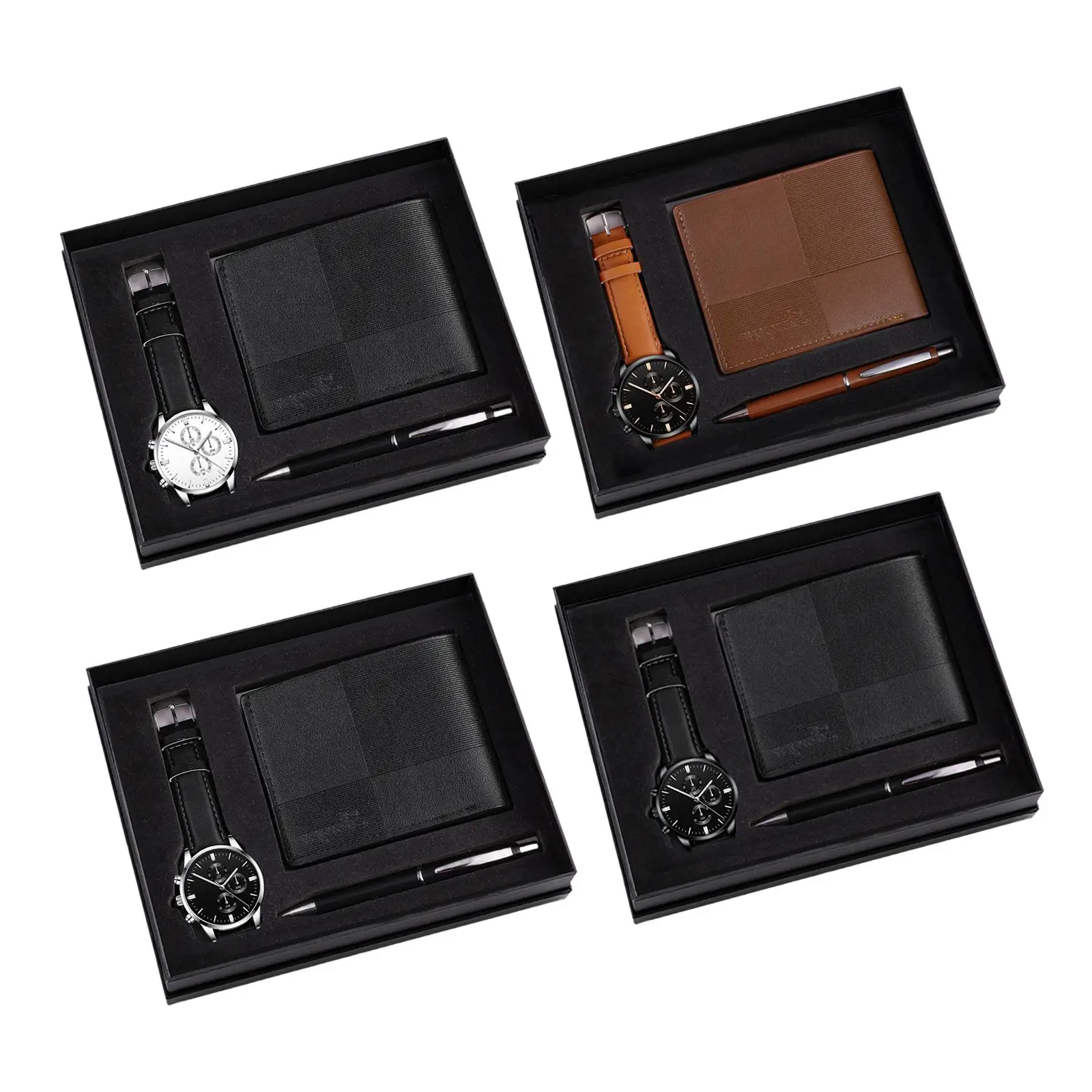Men's Gift Set Combination Set Beautifully Decoration Watch Wallet Pen Set for Male Holiday Anniversary Fathers Day Couple Men's Gift Set Combination Set Beautifully Decoration Watch Wallet Pen Set for Male Holiday Anniversary Fathers Day Couple
