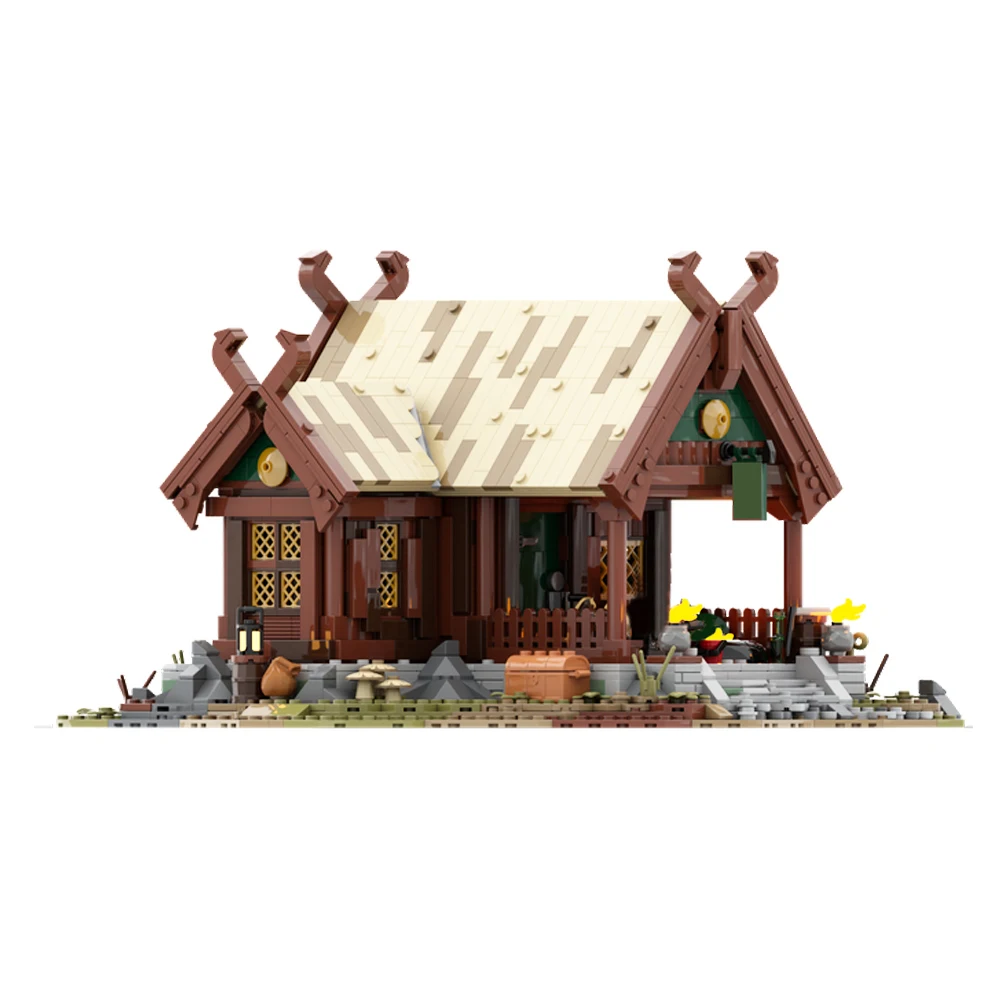 

Rohan Blacksmith`s House Building Blocks Movies Middle Earth Architecture Model Decoration DIY Store Kids Gift Toys