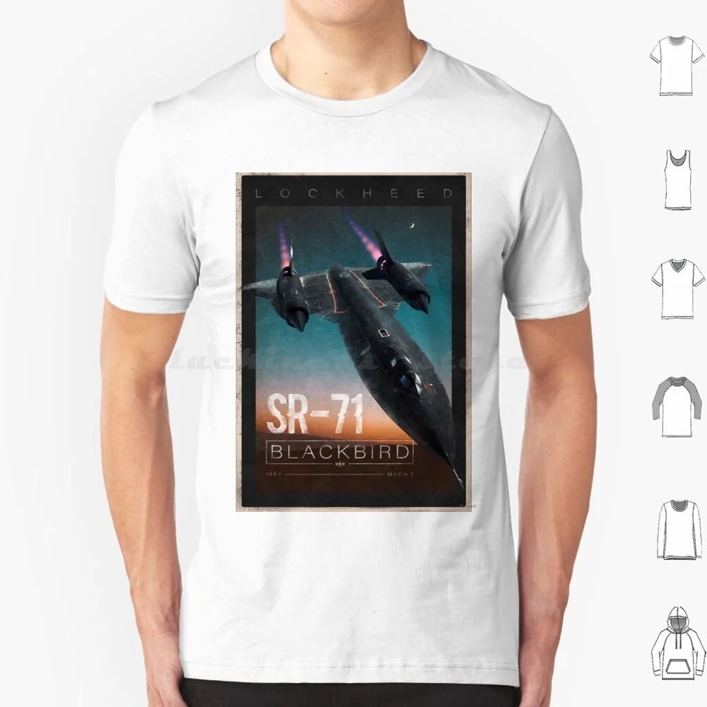 Sr-71 Blackbird T Shirt 6Xl Cotton Cool Tee Sr 71 Blackbird Blackbird Sr 71 Sr71 Usaf Skunk Works Plane Habu Air Force Military