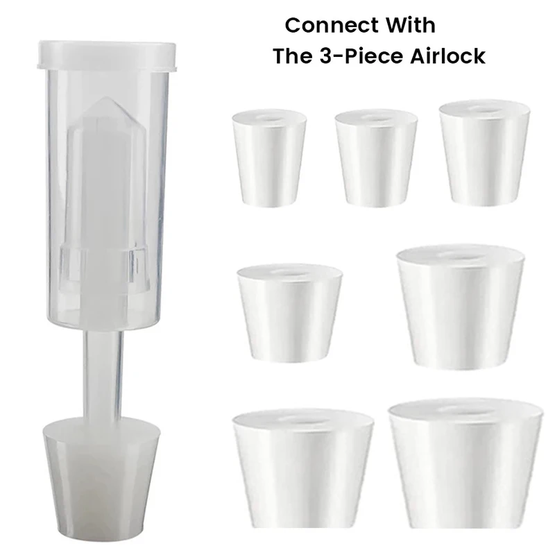 

5/10Pcs Silicone Rubber Plug Stopper With 8mm Hole Connect with the Three Piece Airlock or Painting, Anodizing,Sandblasting