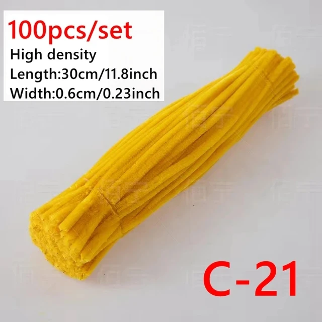 100pcs Vibrant Chenille Stems for Creative DIY Crafting