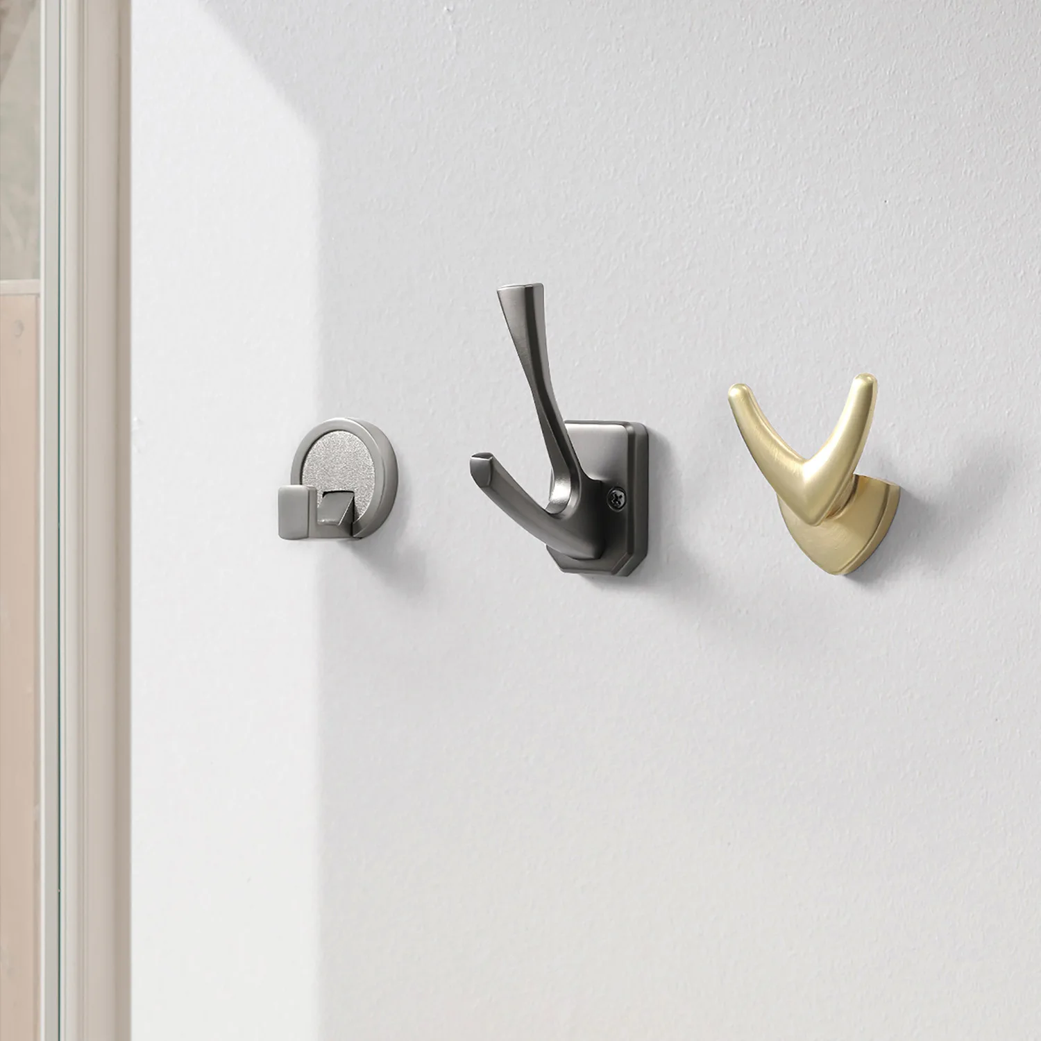 Simple Clothes Hook European Style Black Gray Wall Hanging Porch Living Room Wardrobe Fitting Room Hat Hook Home Decoration