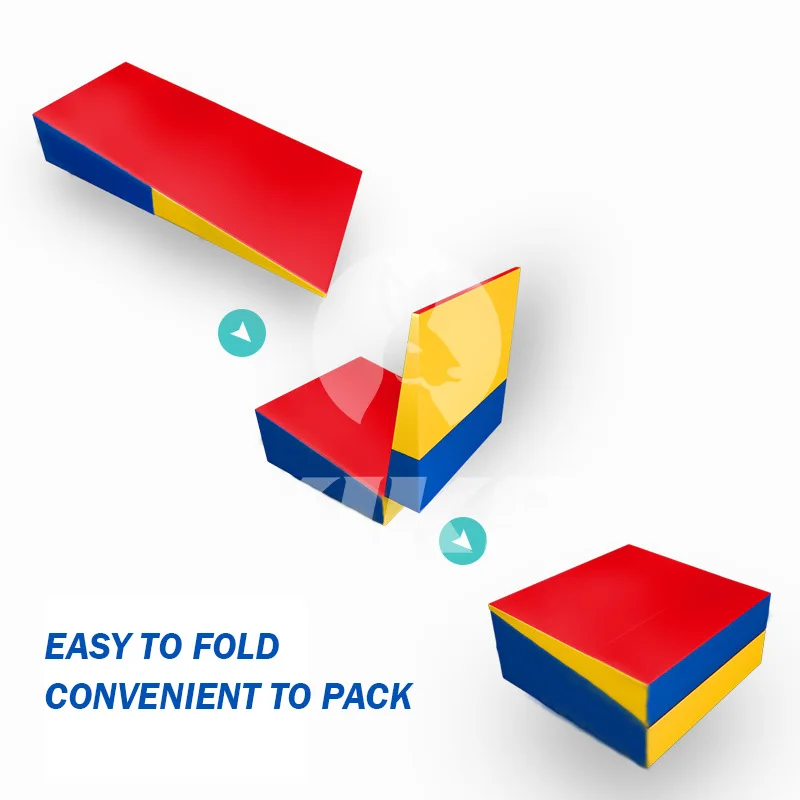 Incline Gymnastic Mat 180cm Folding Cheese Wedge Mat for Kids Home